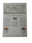 France 1992 Official Document FDC 2 Stamps Summer Olympic Games Greece 1st Day