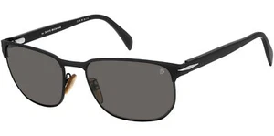 David Beckham polarisierte mattschwarze weiche quadratische Sonnenbrille für Herren DB1131S-0124-M9 - Bild 1 von 3