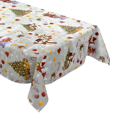 KEVKUS Tela Cerata Tovaglia di Natale 01188-02 Argento Angolare Rotondo Ovale - Immagine 1 di 4