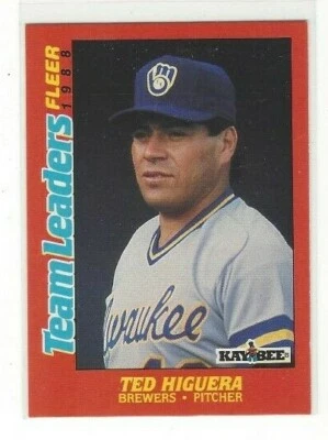 1988 FLEER KAY-BEE BASEBALL TEAM LEADERS INSERT SINGLES #'S 1-44 - Image 1 of 2