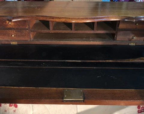 antique primitive portable table-top wooden desk Cover