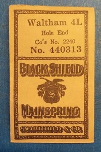 (2240) Black Shield Waltham Mainspring 2240, Lochende - Bild 1 von 1