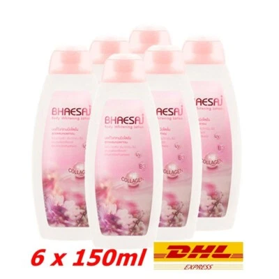 6x Bhaesaj Loción Blanqueadora Corporal Colágeno Fórmula Cuidado de la Piel Firme Natural 150 ml Foto 1 de 4