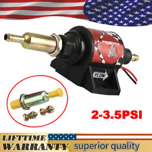 Universal 2-3.5 PSI Micro Electric Fuel Pump Low Pressure 42S 12V 28GPH Gasline