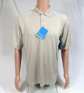 Polo Columbia PFG Omni-Freeze Lite Bronceado Pesca y Golf Talla M NUEVO RARO - Imagen 1 de 3