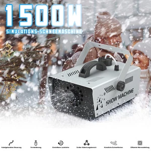 1500W Schneemaschine DJ Bühnenbeleuchtung Für Weihnachten Party Disco Show Club - Zdjęcie 1 z 9