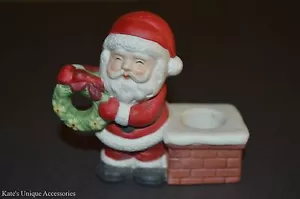 Christmas Happy Santa Figurine XMAS Centerpiece Winter Home Decor 3.5" Tall - Picture 1 of 7