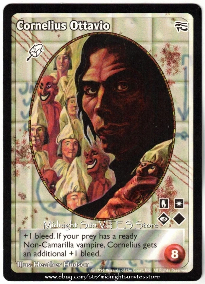 Cornelius Ottavio Malkavian Ancient Hearts V:TES VTES Vampire CCG - Image 1 of 1