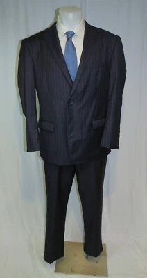 Brooks Brothers Custom Made Current Navy Striped Two Button Suit 44R NWOT - Image 1 of 4
