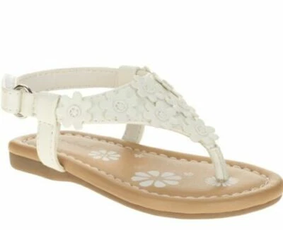 NUEVAS Sandalias GARANNIMALS Flor Blanco Infante Niño **6-9**9-12**12-18** Meses Foto 1 de 3