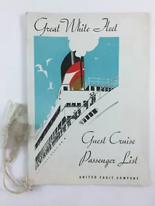 1935 United Fruit Company Great White Fleet TSS Ulua Passenger List - Bild 1 von 5