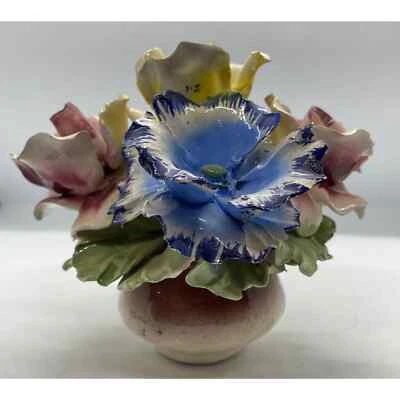 Ramo Floral Capodimonte Vintage Rosas Italia 8x7x6 Foto 1 de 4