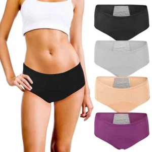 Womens Girls Period Underwear Menstrual Period Panties Leak-Proof Briefs Ladies - Picture 1 of 17