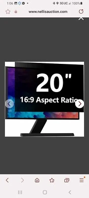 20 Inch Computer Privacy Screen for 16:9 Ratio Widescreen Monitor Eye Protect - Image 1 of 2