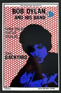 Póster de Bob Dylan y su banda patio trasero 2003 firmado por Brian Salvador Curley como nuevo - Imagen 1 de 3
