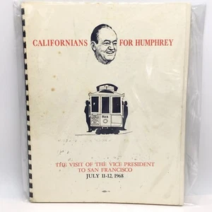 Californians For Humphrey Visit To San Francisco July 1968 Press Kit - Picture 1 of 5