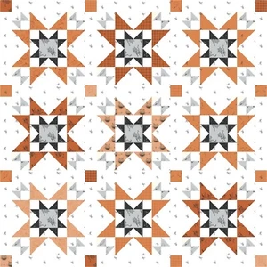 Quilt Pattern OCTOBER STARS Layer Cake Friendly HALLOWEEN Pumpkins RILEY BLAKE - Picture 1 of 4