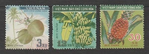 1959 North Vietnam Stamps Coconuts, Bananas & Pineapple Scott # 106-108 MNH      - Picture 1 of 1