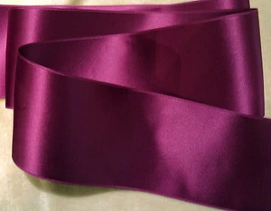 2" WIDE SWISS DOUBLE FACE SATIN RIBBON -- FUCHSIA - Picture 1 of 1
