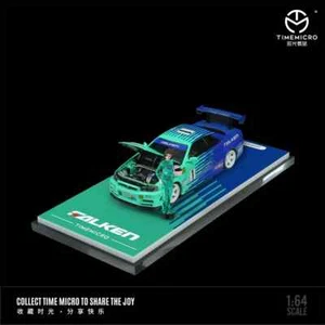 Time Micro 1/64 Nissan Skyline GTR R34 Falken Livery - w/ Figure - Picture 1 of 3