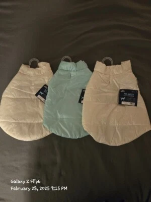 Three Pawsitively Fun Small  Pet Jackets "Warm & Cozy Sherpa" - Image 1 of 3