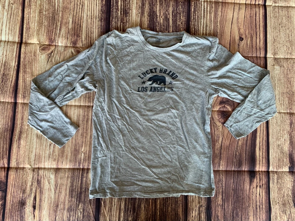 Camisa de pijama pulóver gris manga larga para hombre Lucky Brand talla: L Foto 1 de 4