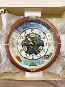 SEIKO RE601B Wall Clock Analog 52 Melody In Motion Song Automation Clock 30th - Picture 1 of 8