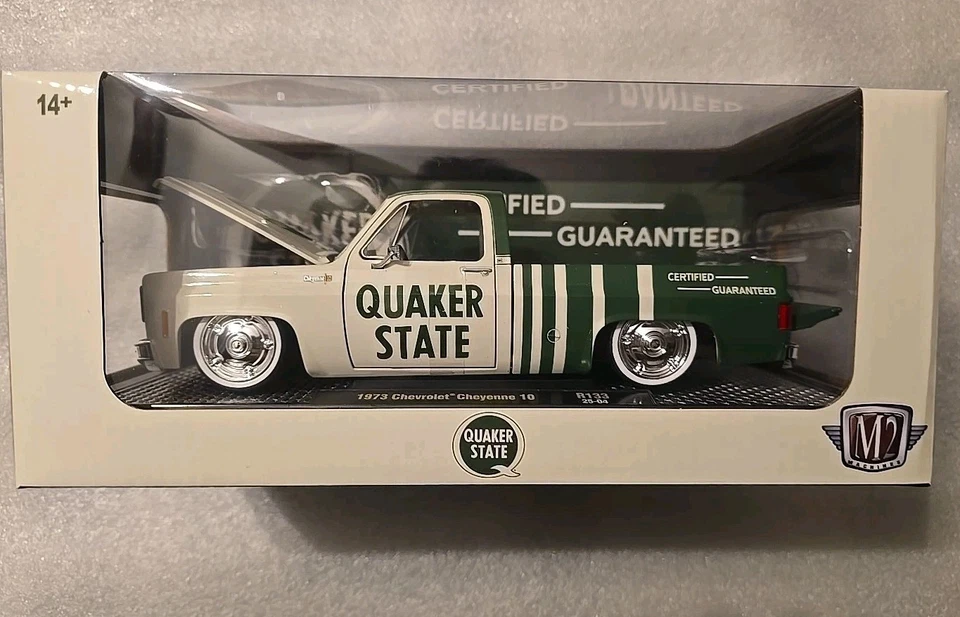 M2 Machines 1973 Chevrolet Cheyenne 10 Pickup Quaker State 1/24 Diecast Truck - Image 1 of 1
