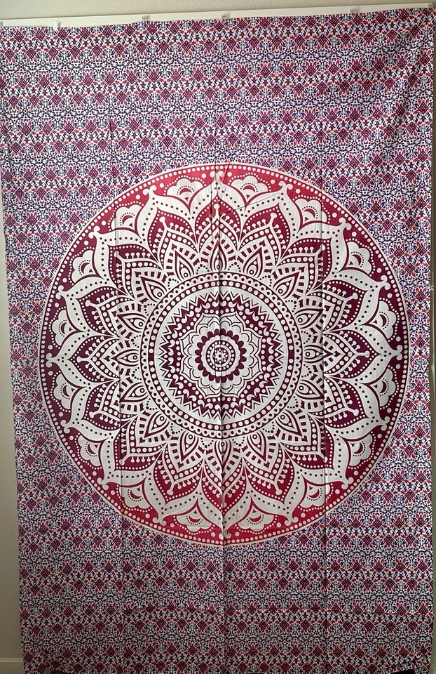 Гобелен ручной работы из 100% хлопка - розовый омбре - Изображение 1 из 1