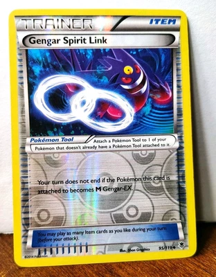 POKEMON GENGAR SPIRIT LINK 95/119 REVERSE HOLO TRAINER XY PHANTOM FORCES LP - Image 1 of 4