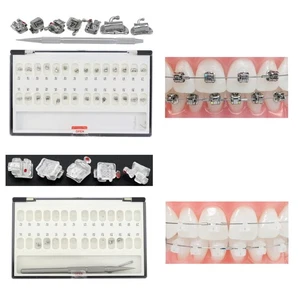 Dental Orthodontic Self Ligating Brackets Metal Ceramic Roth MBT Damon Q Clear - Picture 1 of 101