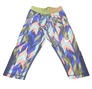 Nike Pro Dri Fit Girls Multi Color Leggings Athletic Size XS Dance Gym Outdoors - Picture 1 of 9