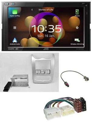 JVC DAB MP3 2DIN Bluetooth USB Autoradio für Dacia Sandero Logan Duster ab 11 he - Bild 1 von 4