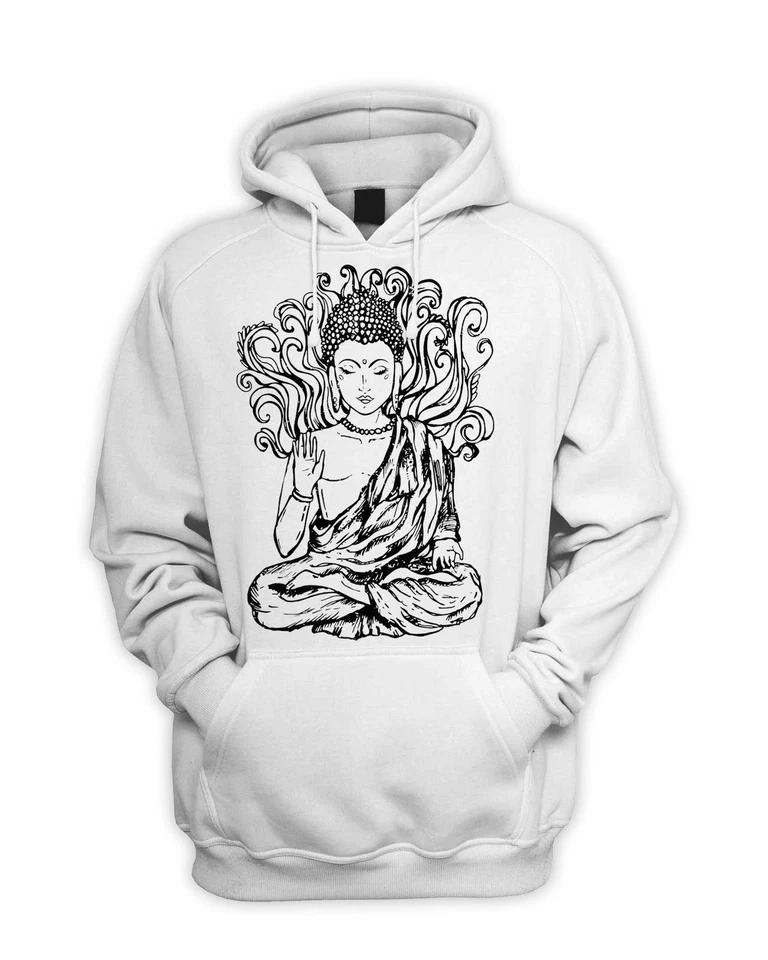 Мужская карманная толстовка с капюшоном Buddha Design — буддийская буддийская медитация - Изображение 1 из 1