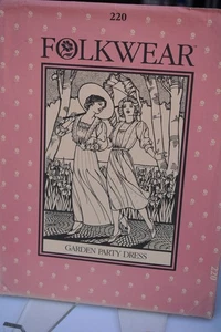 Folkwear Costume Pattern No. 220 Garden Party Dress - Picture 1 of 2