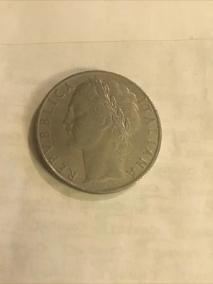 Repubblica Italiana MONETA 100 lire 1956 Rare Low Mintage Coin Italy - Image 1 of 2