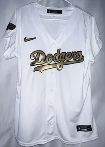 Los Angeles Dodgers 2022 All Star Game Jersey Blank White/Gold Women’s Jersey XL - Picture 1 of 7