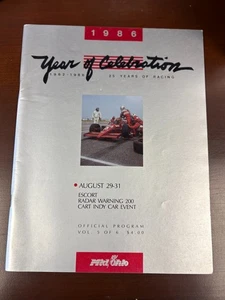 R- 1986 MID / OHIO Escort Radar 200 CART PPG Indy Cart Circuit Racing Programme - Photo 1/4