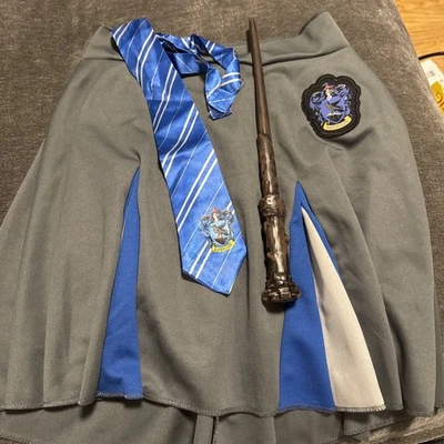 Harry Potter RAVENCLAW Skirt Adult L Large 13-14 w/ Wand & Tie Costume #242 - Image 1 of 2