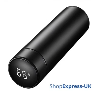 Borraccia Display Temp LED Smart 500ml Nera -Braccia Isolata Acciaio Inox - Immagine 1 di 2