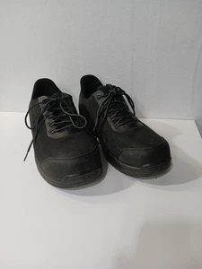 Ortho Feet Black Work Shoes Steel Toe Size 14-4E Missing Right Insole- See Pics - Picture 1 of 10