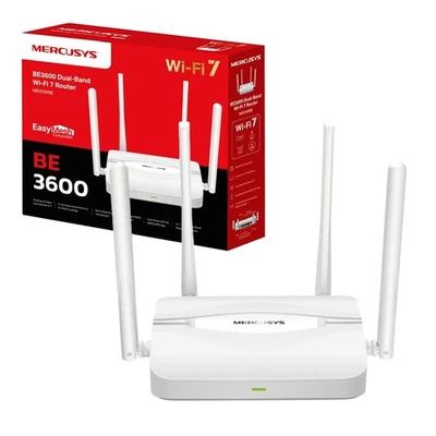 Mercusys TP Link MR25WBE Router WiFi 7 BE3600Mbps Dual Band 4 Porte Gigabit 4 - Immagine 1 di 4