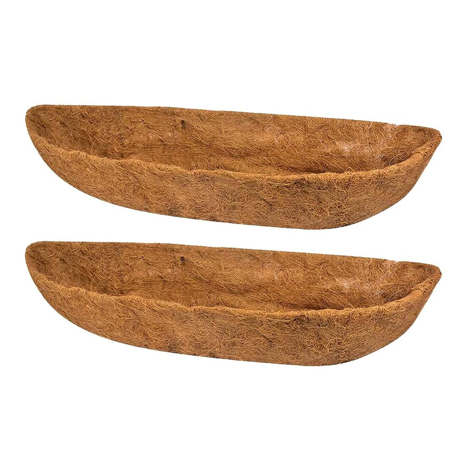 2Pcs Trough Coco Liners Coconut Fiber Replacement Liner Wall Flower Basket - Image 1 of 1