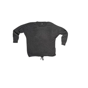 Barefoot Dreams CozyChic ultraleichter grauer Pullover mit Bindegürtel Oberteil - Bild 1 von 7