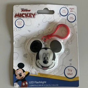 NEW Disney Junior Mickey Mouse Portable Clipable LED Flashlight Ages 6+ - Picture 1 of 3
