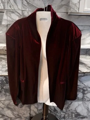 Capa de terciopelo rojo Free People Ever After manga delantera abierta abertura talla única  Foto 1 de 3