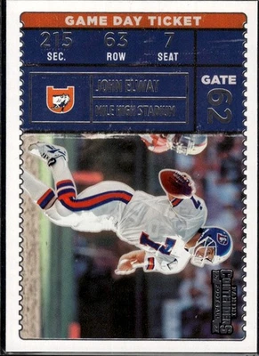 2022 Panini Contenders Game Day Ticket #GDT-JEL John Elway Denver Broncos - Image 1 of 2