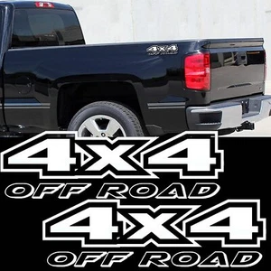 2Pcs 4X4 Off Road Rear Trunk Side Fender Truck Decal Sticker For Truck Pickup - Picture 1 of 8