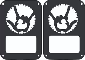 Tail Light Covers Duck Love Compatible with Jeep Wrangler JK - Foto 1 di 5