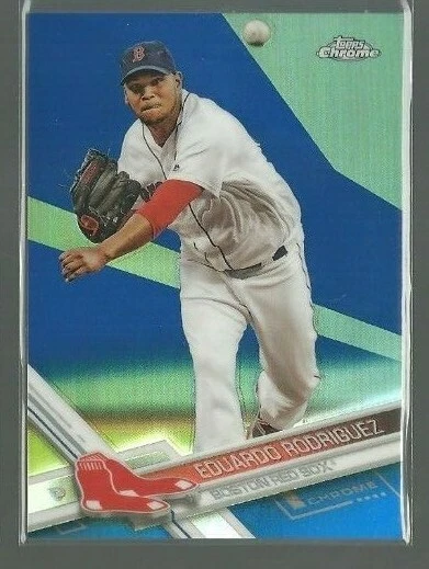  2017 Topps Chrome Blue Refractors #185 Eduardo Rodriguez 033/150 (ref 67366) - Image 1 of 1